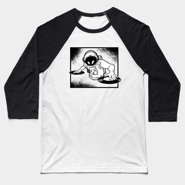 DJ Astronaut Baseball T-Shirt by SheVibe